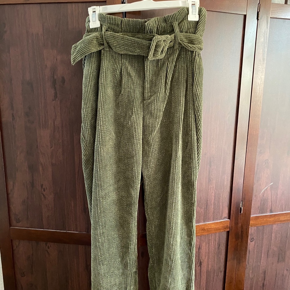 corduroy olive green pants